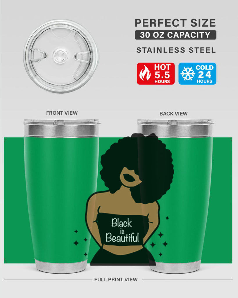black is beautiful 16#- women-girls- Tumbler