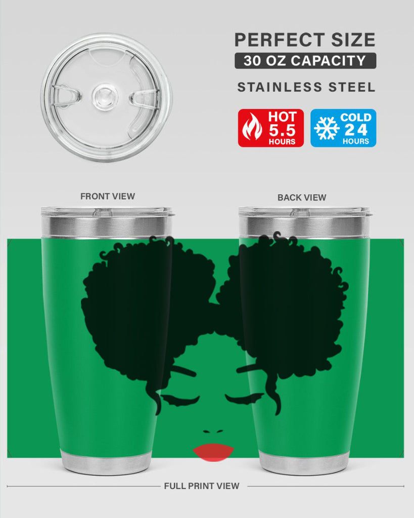 black woman red lips 9#- women-girls- Tumbler