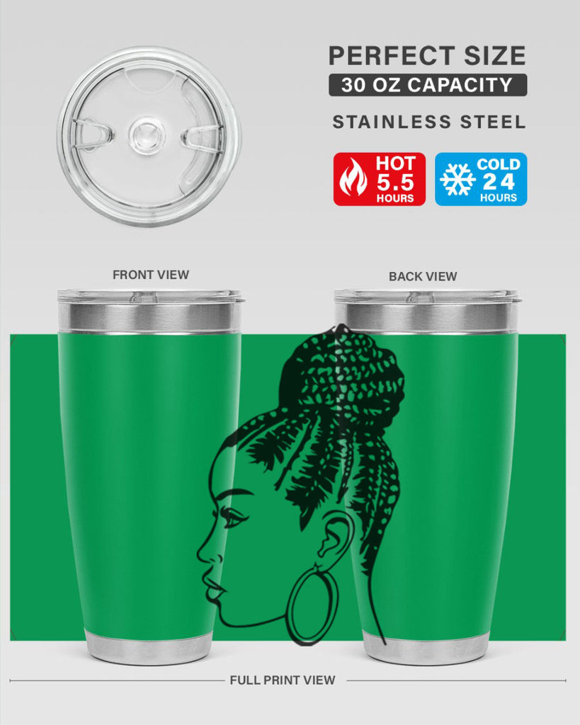 black woman with braids 7#- women-girls- Tumbler