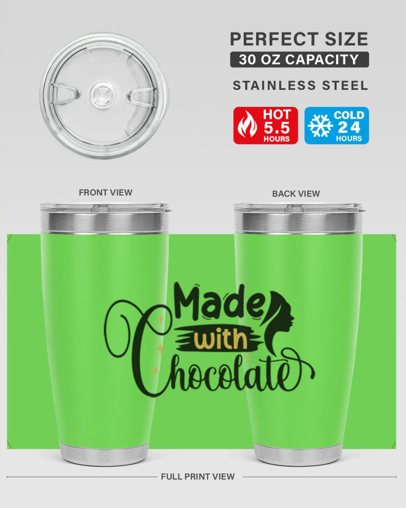 Made with chocolate Style 24#- women-girls- Tumbler