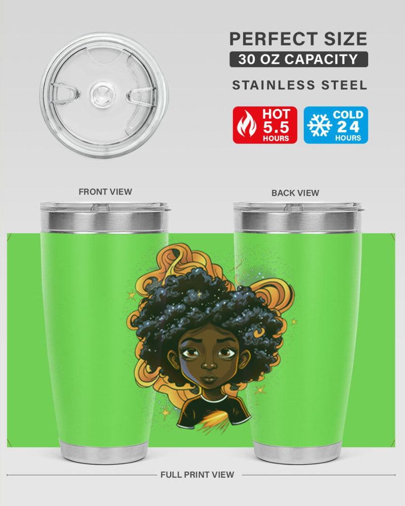 Sparkling Black Girl Design 12#- women-girls- Tumbler
