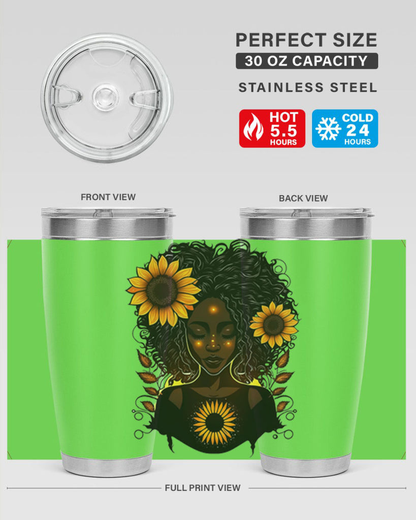 Sparkling Black Girl Design 13#- women-girls- Tumbler