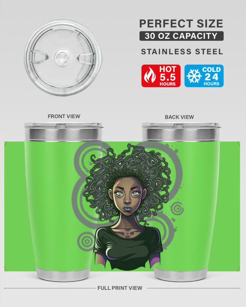 Sparkling Black Girl Design 14#- women-girls- Tumbler