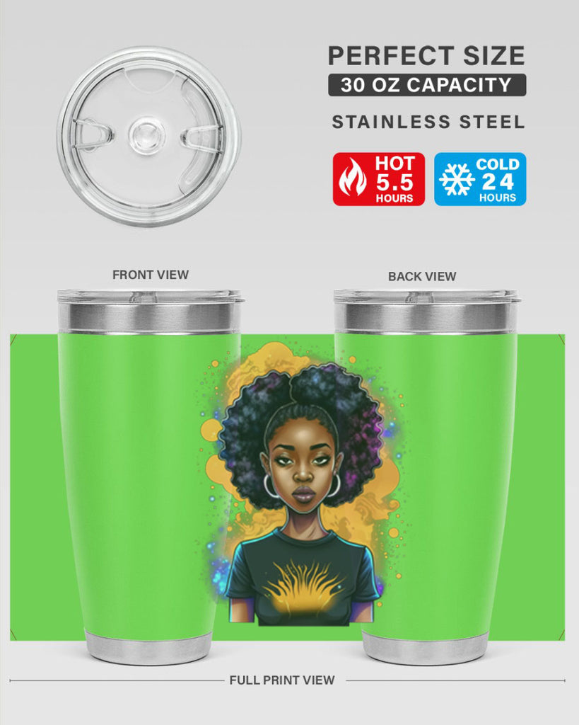 Sparkling Black Girl Design 15#- women-girls- Tumbler