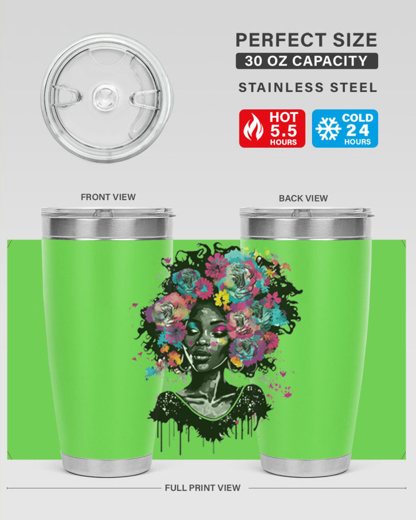 Sparkling Black Girl Design 17#- women-girls- Tumbler