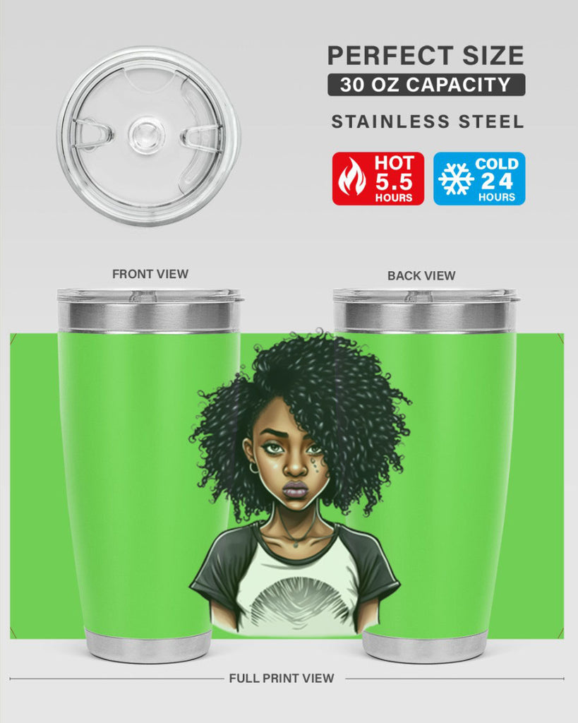 Sparkling Black Girl Design 18#- women-girls- Tumbler