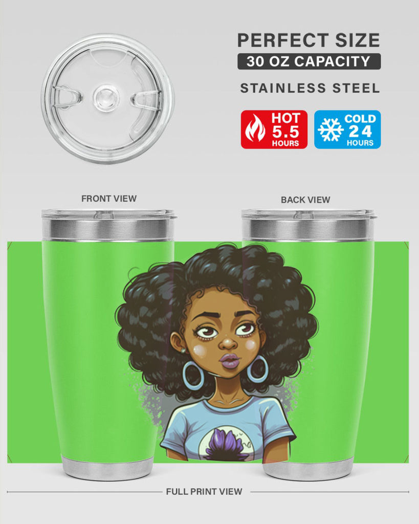 Sparkling Black Girl Design 20#- women-girls- Tumbler