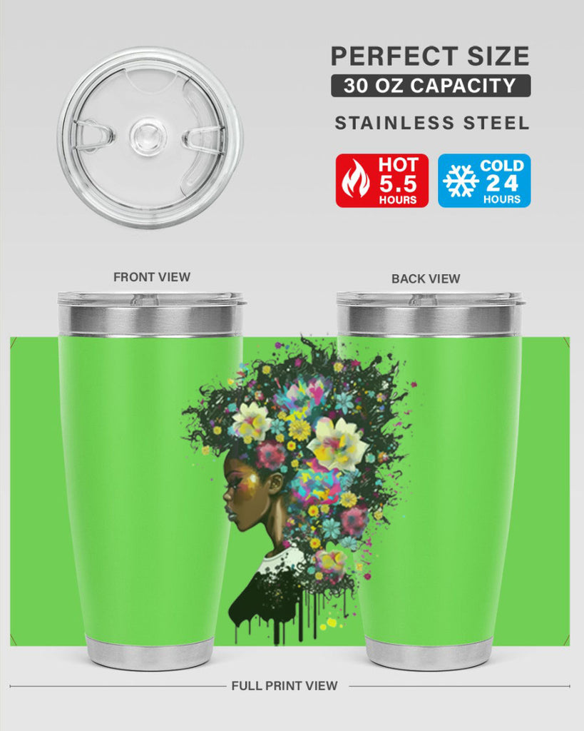 Sparkling Black Girl Design 2#- women-girls- Tumbler
