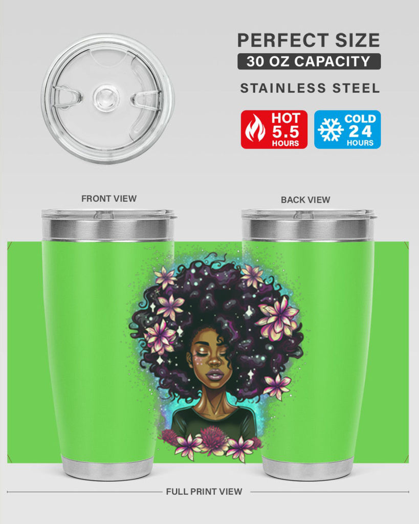 Sparkling Black Girl Design 3#- women-girls- Tumbler