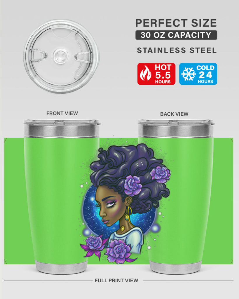 Sparkling Black Girl Design 7#- women-girls- Tumbler