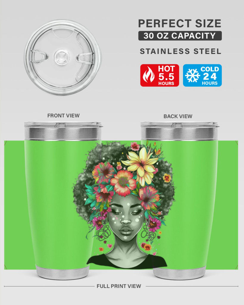 Sparkling Black Girl Design 9#- women-girls- Tumbler