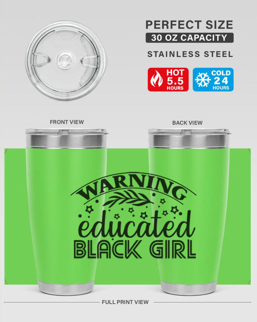 Warning educated black girl Style 1#- women-girls- Tumbler
