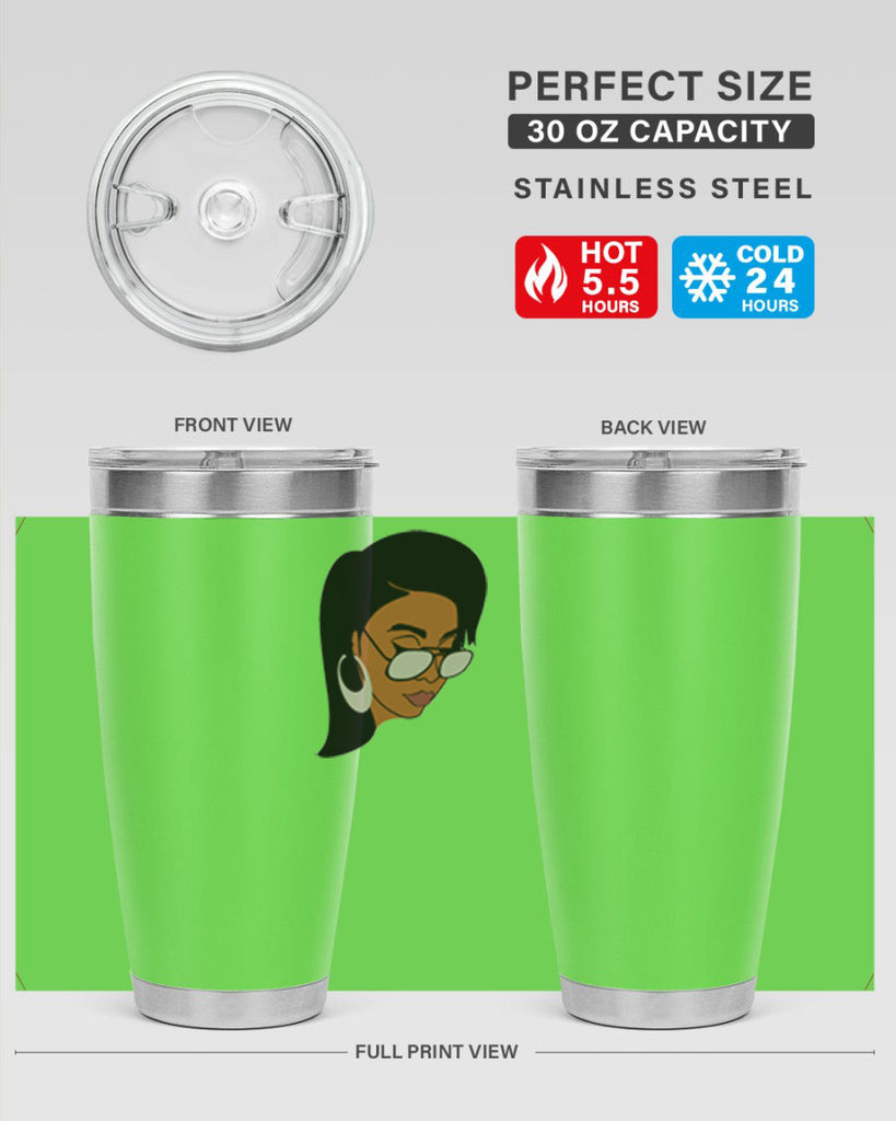 black afro 48#- women-girls- Tumbler