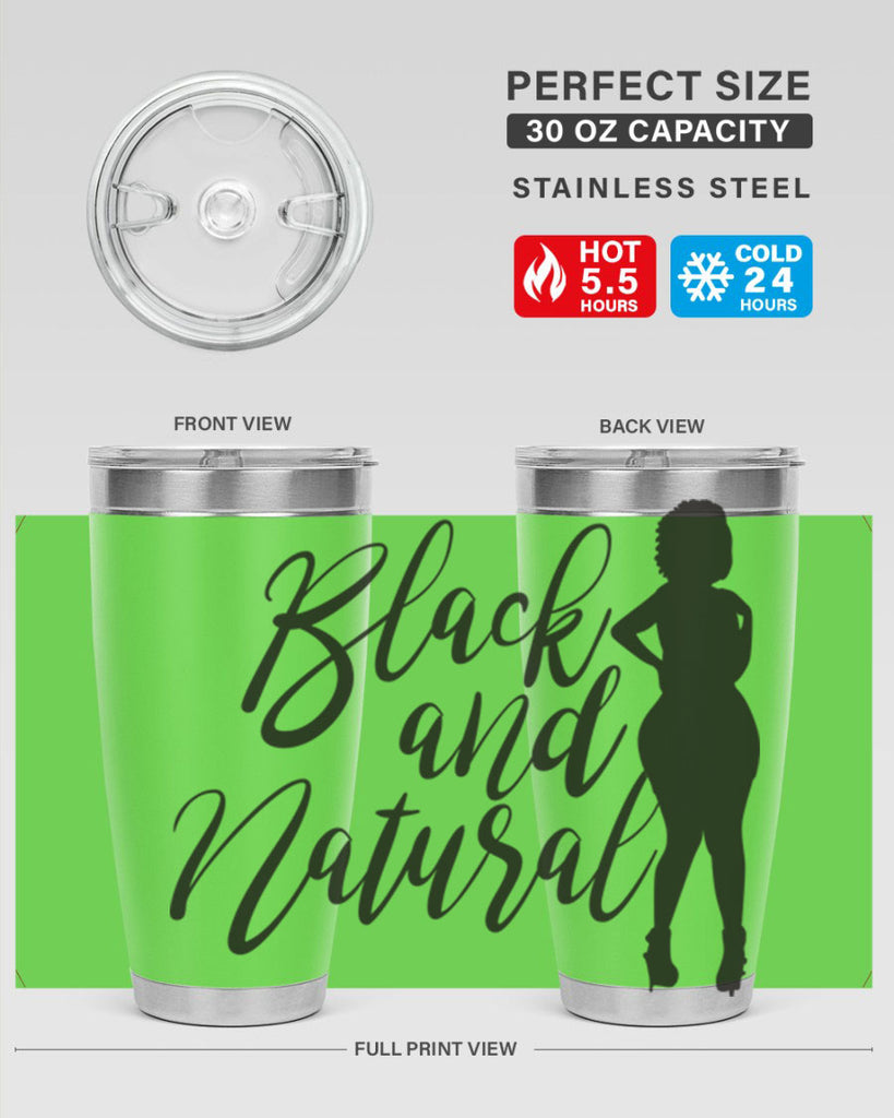 black and natural 22#- women-girls- Tumbler