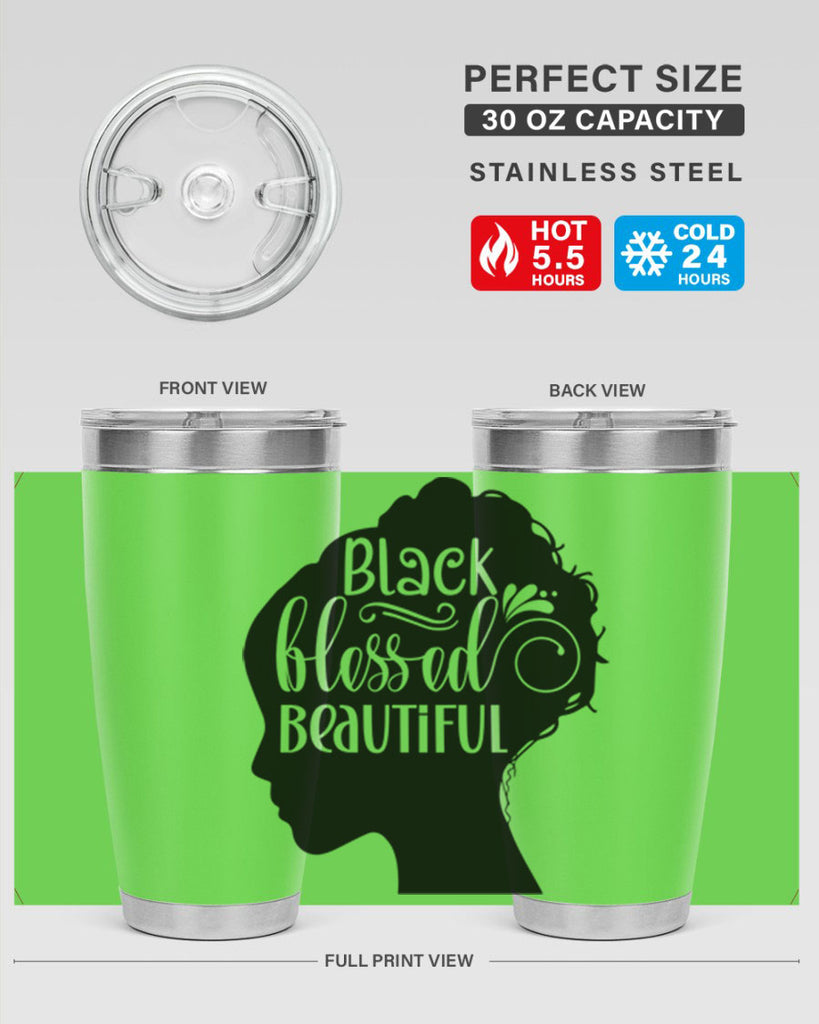 black blessed beautiful Style 62#- women-girls- Tumbler