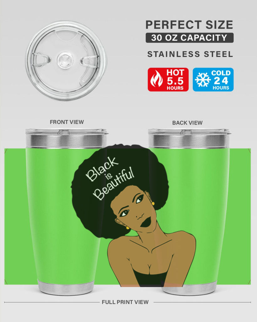 black is beautiful 13#- women-girls- Tumbler