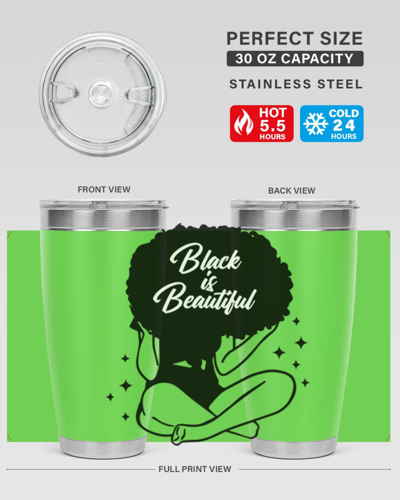 black is beautiful 15#- women-girls- Tumbler