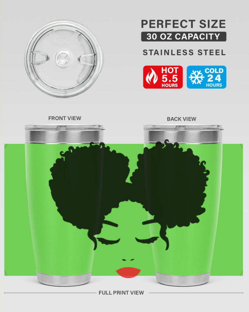 black woman red lips 9#- women-girls- Tumbler