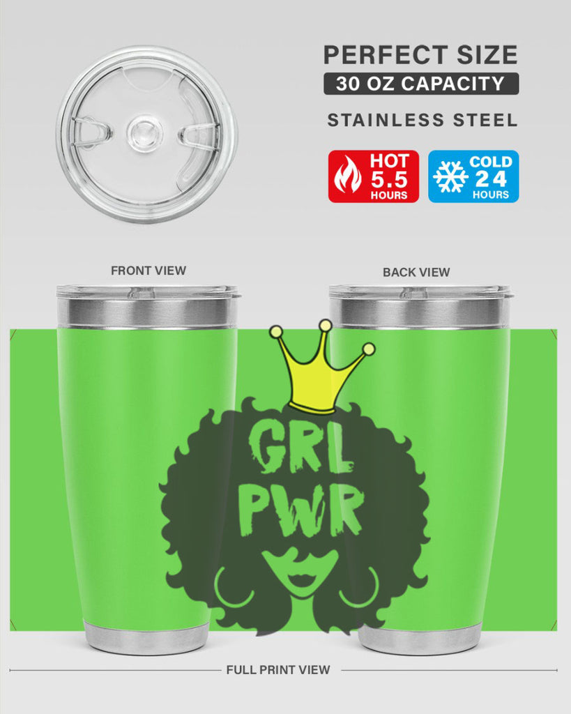 girl power with crown 34#- women-girls- Tumbler
