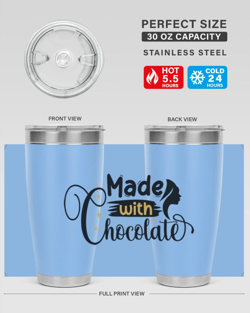 Made with chocolate Style 24#- women-girls- Tumbler