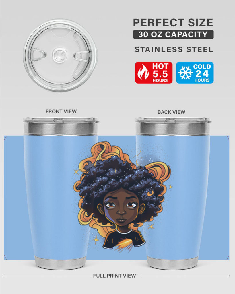 Sparkling Black Girl Design 12#- women-girls- Tumbler