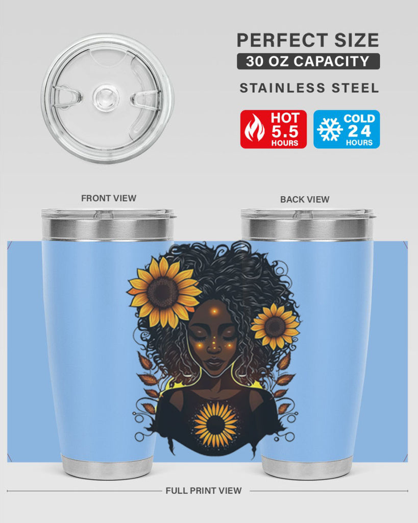 Sparkling Black Girl Design 13#- women-girls- Tumbler