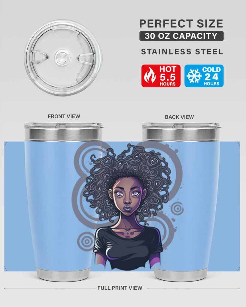 Sparkling Black Girl Design 14#- women-girls- Tumbler