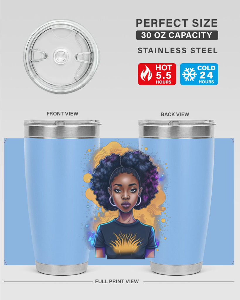 Sparkling Black Girl Design 15#- women-girls- Tumbler