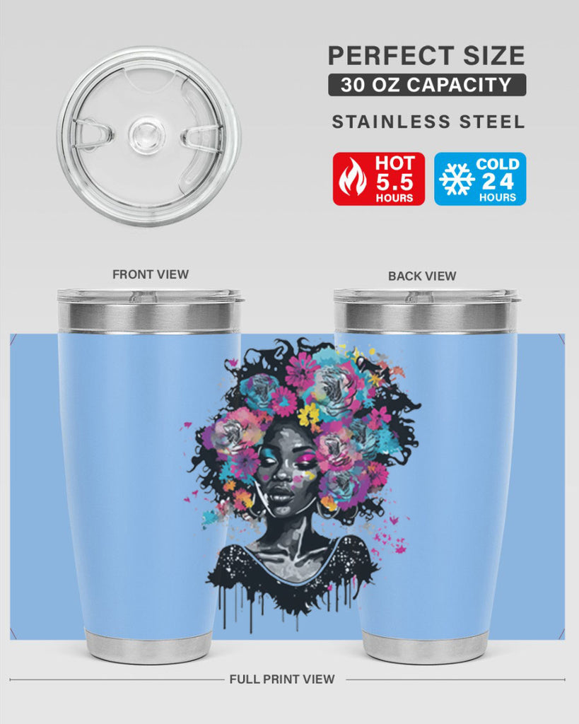 Sparkling Black Girl Design 17#- women-girls- Tumbler