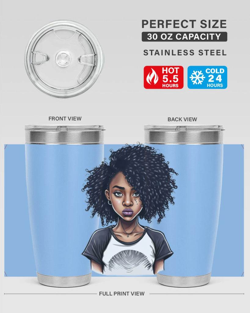 Sparkling Black Girl Design 18#- women-girls- Tumbler