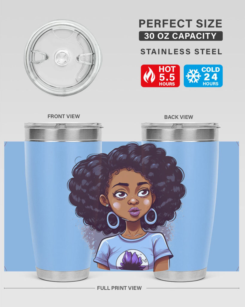Sparkling Black Girl Design 20#- women-girls- Tumbler
