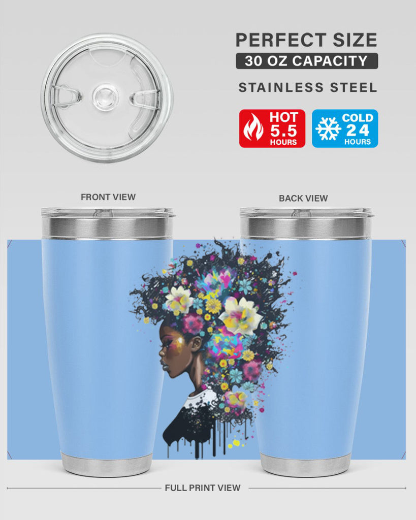 Sparkling Black Girl Design 2#- women-girls- Tumbler