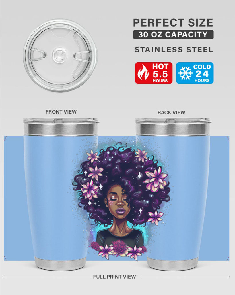 Sparkling Black Girl Design 3#- women-girls- Tumbler
