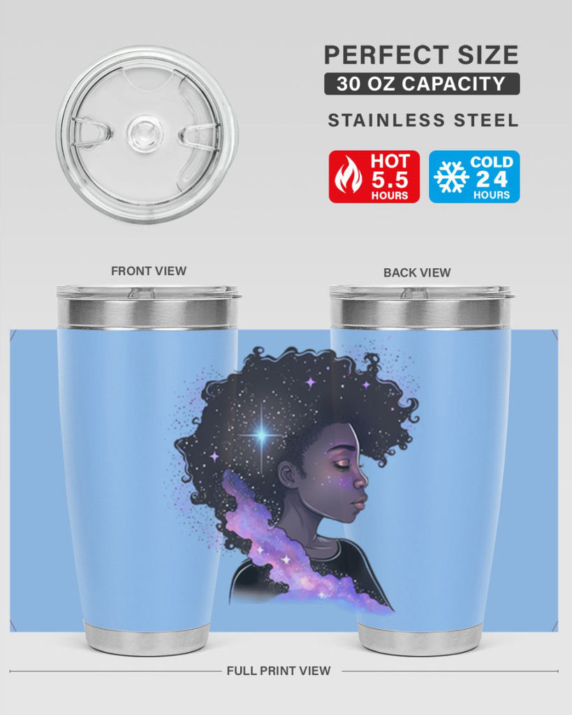 Sparkling Black Girl Design 4#- women-girls- Tumbler