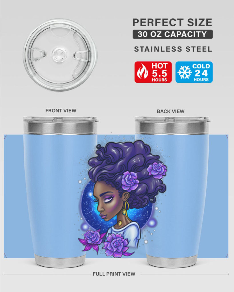 Sparkling Black Girl Design 7#- women-girls- Tumbler