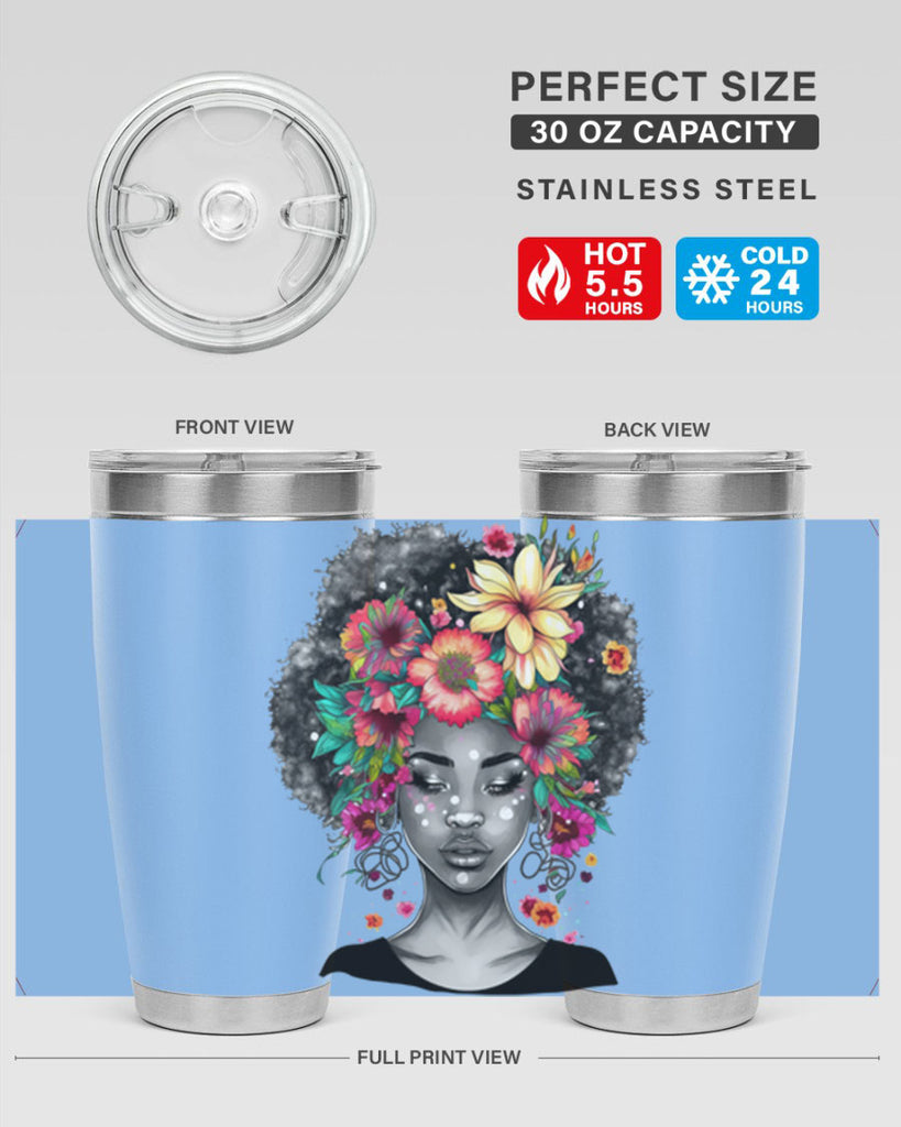 Sparkling Black Girl Design 9#- women-girls- Tumbler