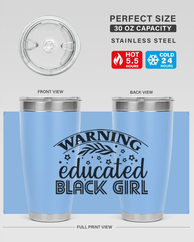 Warning educated black girl Style 1#- women-girls- Tumbler