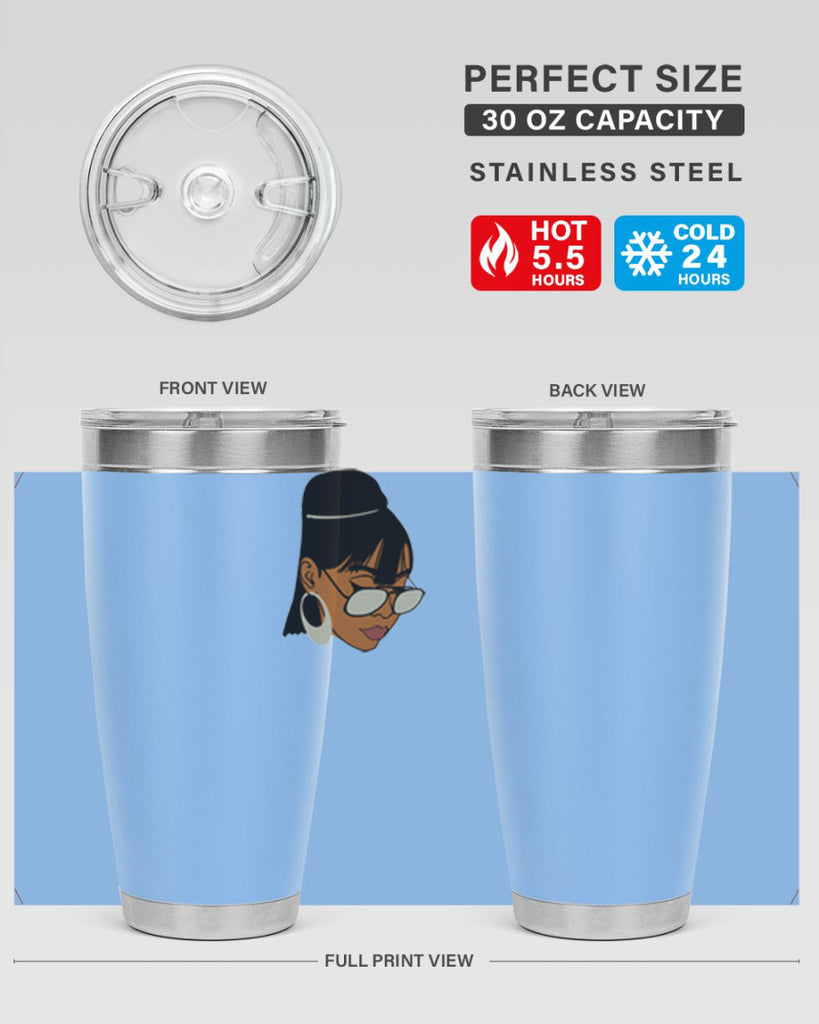 black afro 40#- women-girls- Tumbler