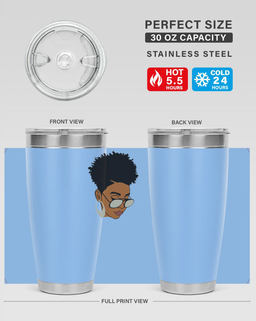 black afro 44#- women-girls- Tumbler
