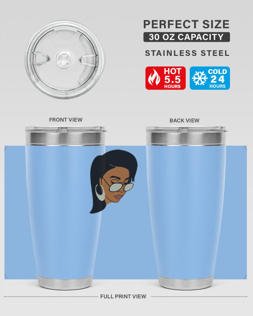 black afro 48#- women-girls- Tumbler