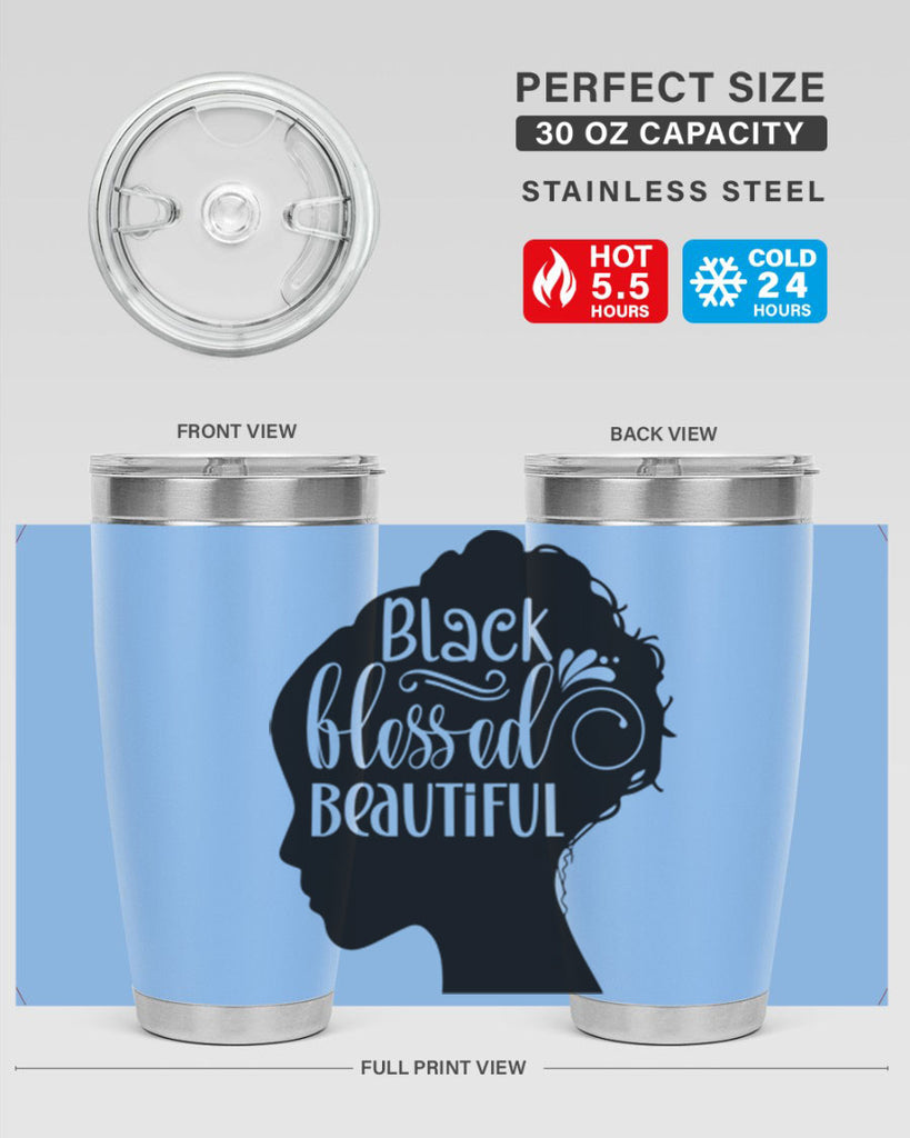 black blessed beautiful Style 62#- women-girls- Tumbler