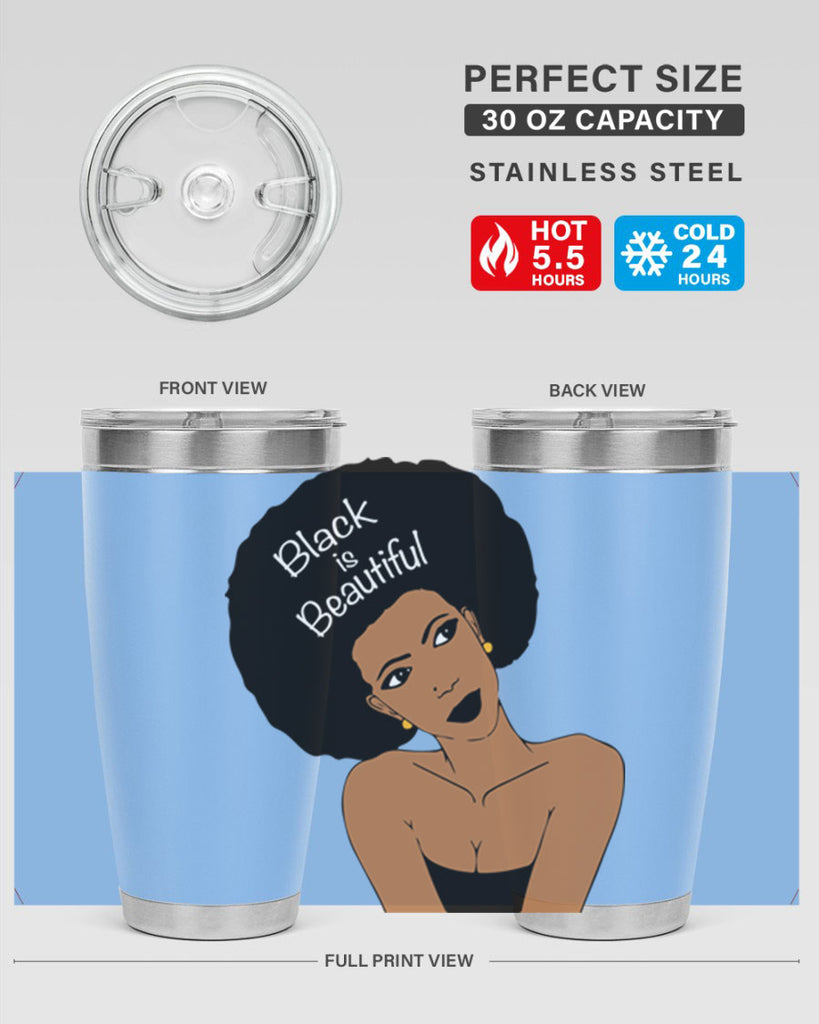 black is beautiful 13#- women-girls- Tumbler
