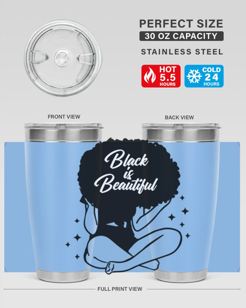 black is beautiful 15#- women-girls- Tumbler