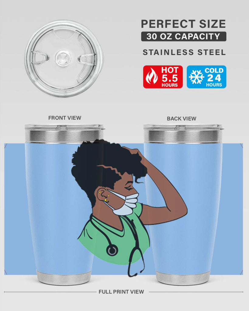 black nurse 2#- women-girls- Tumbler