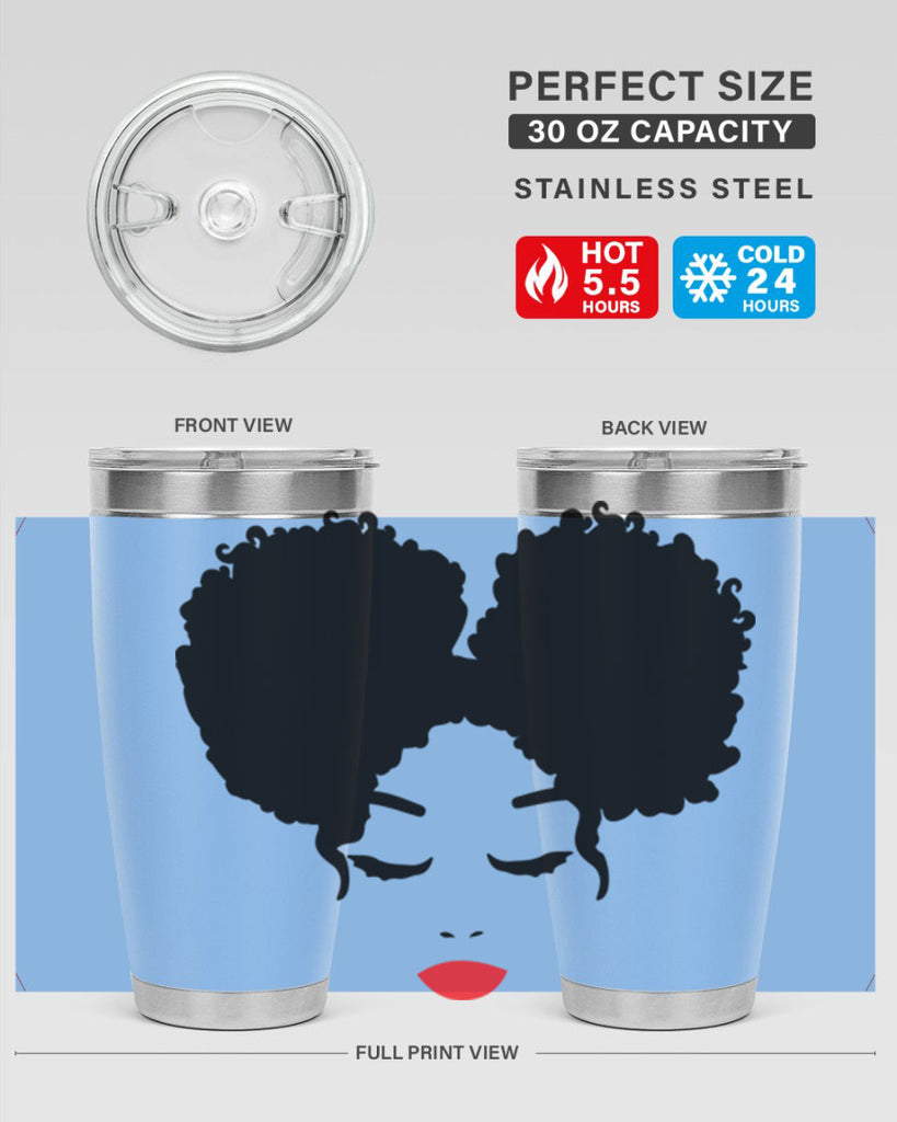 black woman red lips 9#- women-girls- Tumbler