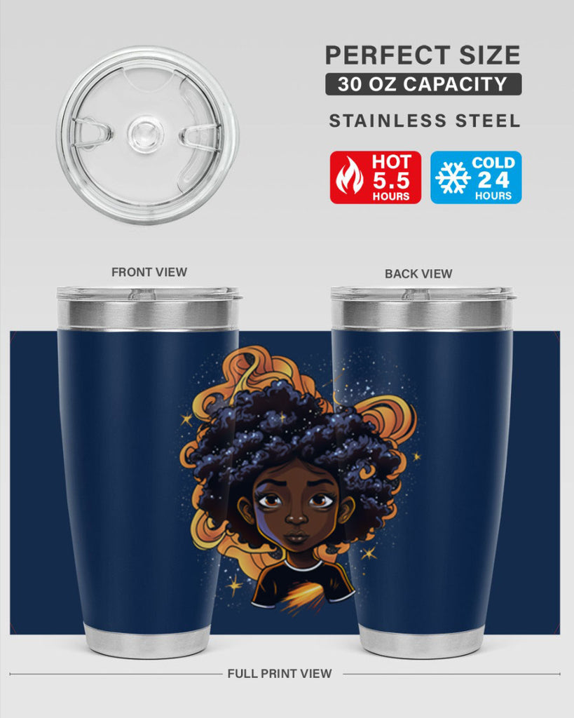 Sparkling Black Girl Design 12#- women-girls- Tumbler