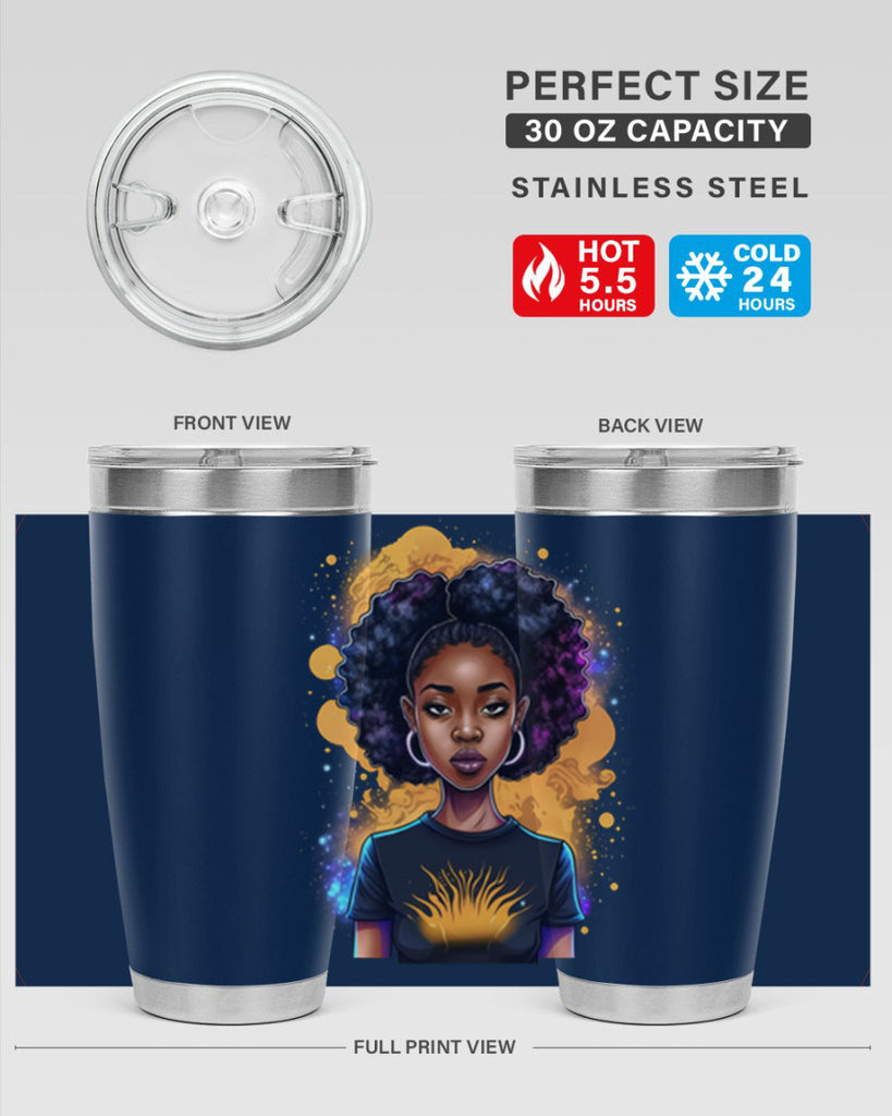 Sparkling Black Girl Design 15#- women-girls- Tumbler