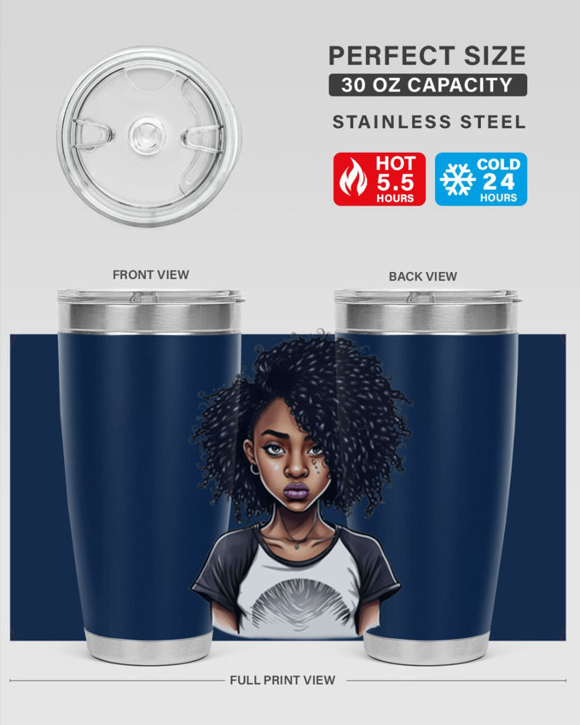 Sparkling Black Girl Design 18#- women-girls- Tumbler