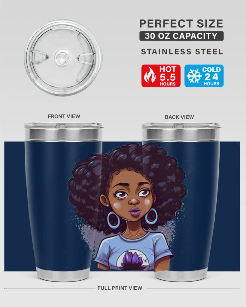 Sparkling Black Girl Design 20#- women-girls- Tumbler