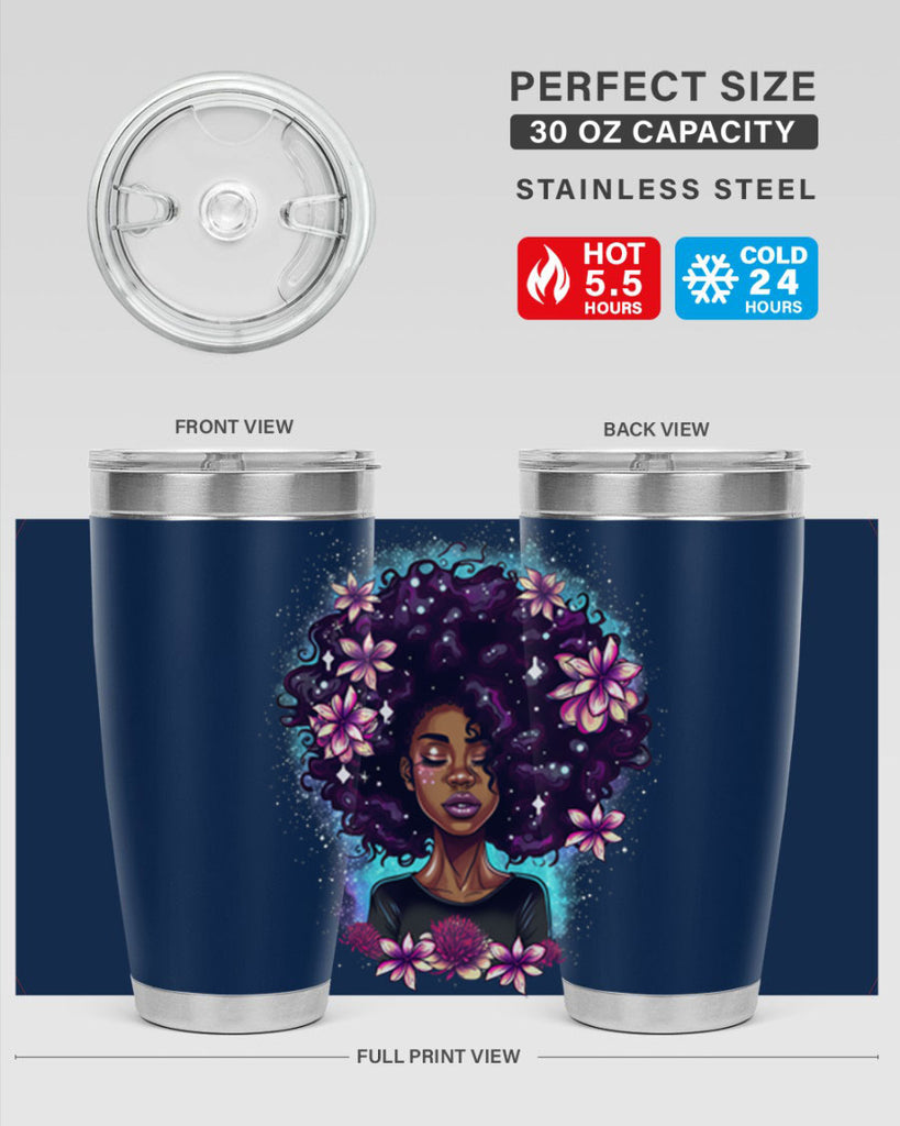 Sparkling Black Girl Design 3#- women-girls- Tumbler